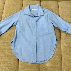 Girls Long sleeve button down shirt size 7